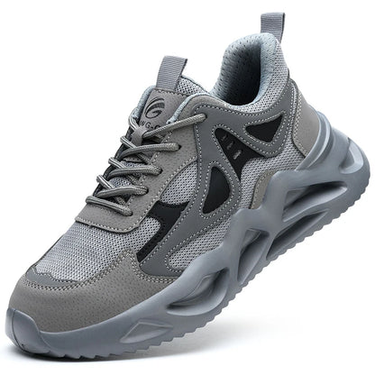 Outdoor Work Shoes Men Safety Shoes With Steel Toe Breathable Lightweight Work Sneakers Anti Smash Anti-puncture Safety Boots