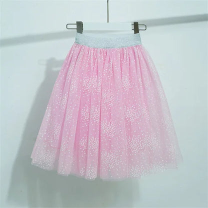 Lawadka Kids Skirts For Girls Glitter Dance Ballet Tutu Kids Clothing Cotton Lace Fashion Sequin Skirts Party Clothes 3-12Years