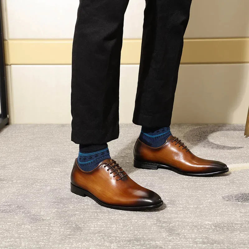 Classic Genuine Leather Whole Cut Mens Oxford Dress Shoes