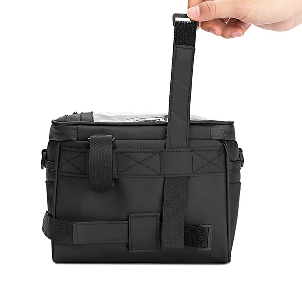 Bicycle Handlebar Bag Cycling Bike Front Tube Bag Bike Pannier Shoulder Bag Carrier Pouch Bicycle Carrying Bag