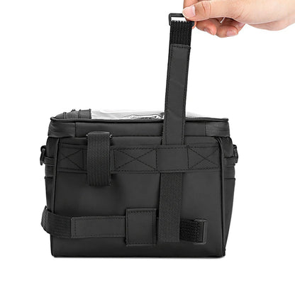 Bicycle Handlebar Bag Cycling Bike Front Tube Bag Bike Pannier Shoulder Bag Carrier Pouch Bicycle Carrying Bag