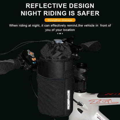 Bicycle Bag Bike Water Bottle Bag Multi-Function Portable Carrier Pouch Insulated Kettle Bag Outdoor Riding Handlebar Bag