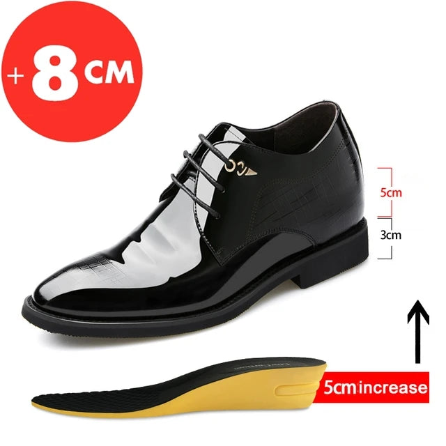 Men Heighten Formal Pointed Oxfords Suit Shoes