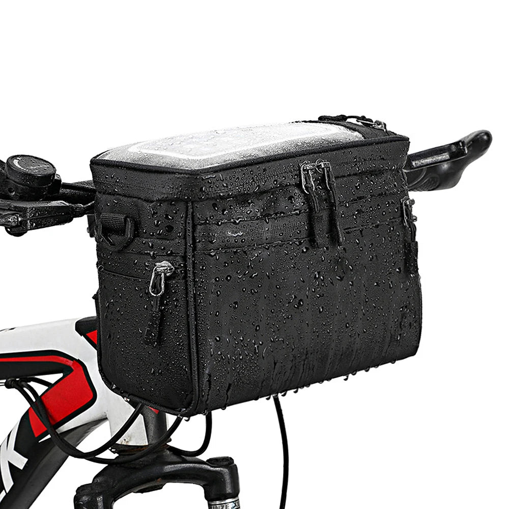 Bicycle Handlebar Bag Cycling Bike Front Tube Bag Bike Pannier Shoulder Bag Carrier Pouch Bicycle Carrying Bag