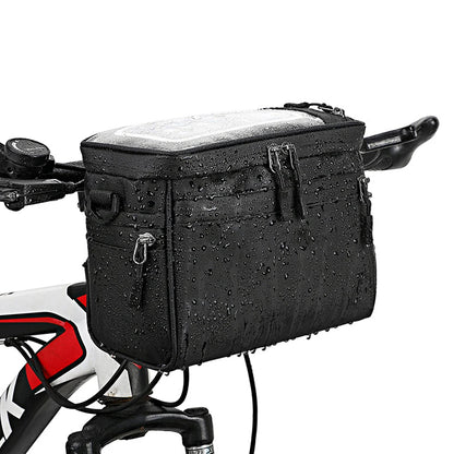 Bicycle Handlebar Bag Cycling Bike Front Tube Bag Bike Pannier Shoulder Bag Carrier Pouch Bicycle Carrying Bag