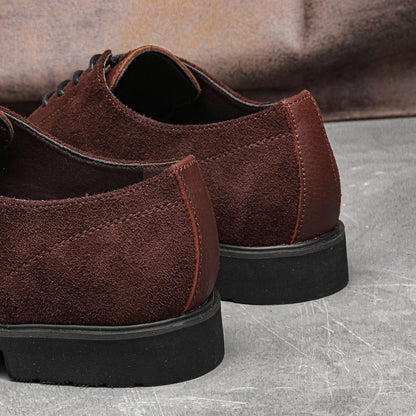 Genuine Leather Men Derby Shoes Thick Men Leather Shoes