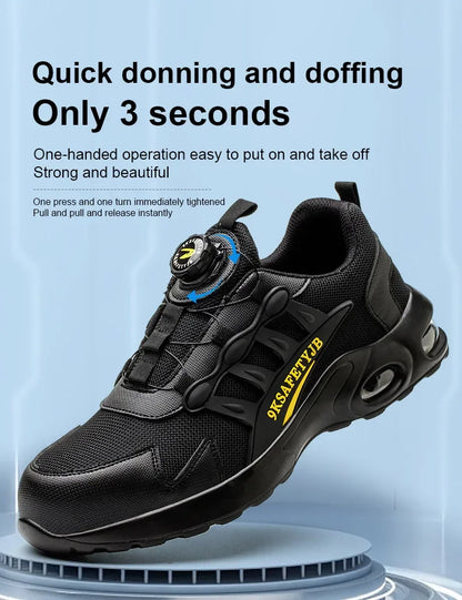 Safety Shoes Men steel toe boots Wire Rotary Buckle Work Sneakers Indestructible Shoes Anti-smash Anti-puncture Work Shoes