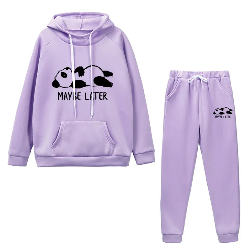 Hoodie Sports Woman Sweatshirts High Quality Fashion 2024 Daily Tracksuit Suit Casua Pant Sets Jogging Printing Women's Clothing