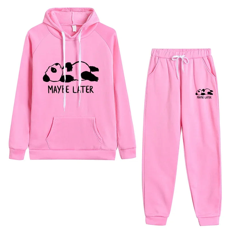 Hoodie Sports Woman Sweatshirts High Quality Fashion 2024 Daily Tracksuit Suit Casua Pant Sets Jogging Printing Women's Clothing