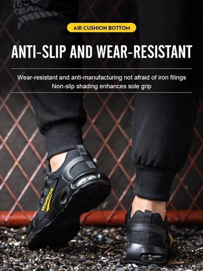 Safety Shoes Men steel toe boots Wire Rotary Buckle Work Sneakers Indestructible Shoes Anti-smash Anti-puncture Work Shoes