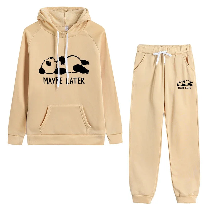 Hoodie Sports Woman Sweatshirts High Quality Fashion 2024 Daily Tracksuit Suit Casua Pant Sets Jogging Printing Women's Clothing
