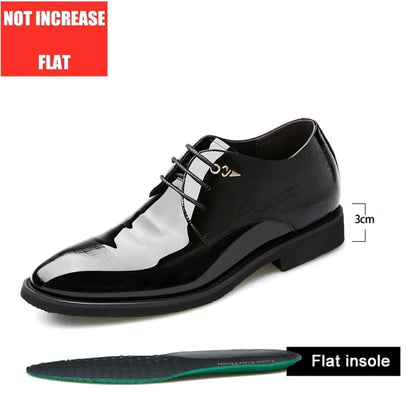Men Heighten Formal Pointed Oxfords Suit Shoes