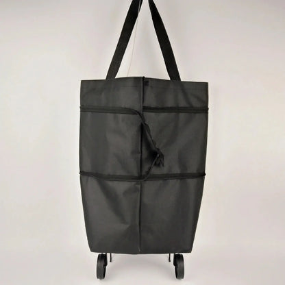 Portable Folding Shopping Bag, Tugboat Bag, Grocery Bag, Large Capacity with Wheels, Small Cart for Buying Groceries