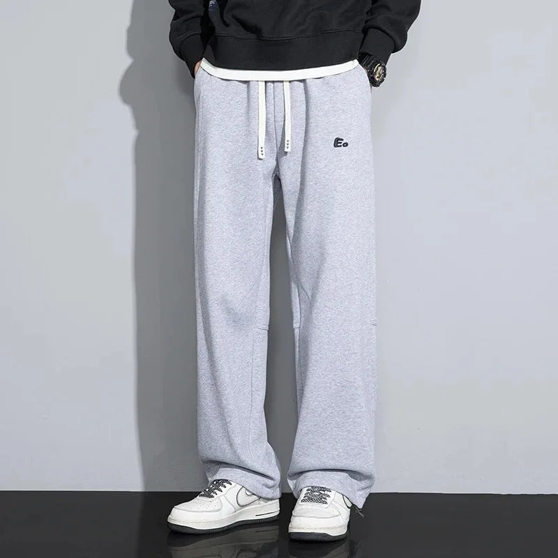 Casual Pants for Men Trousers Male American Fashion Sports Sweatpants for Boys' Spring New Style Pants Loose Straight Wide-Leg