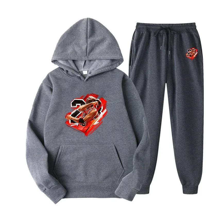 Hoodie Sets Men Tracksuit Casual Hoodies Sweatshirt 2 Piece Set Male Loose Oversized Pullover Hoody Fashion Streetwear Clothes