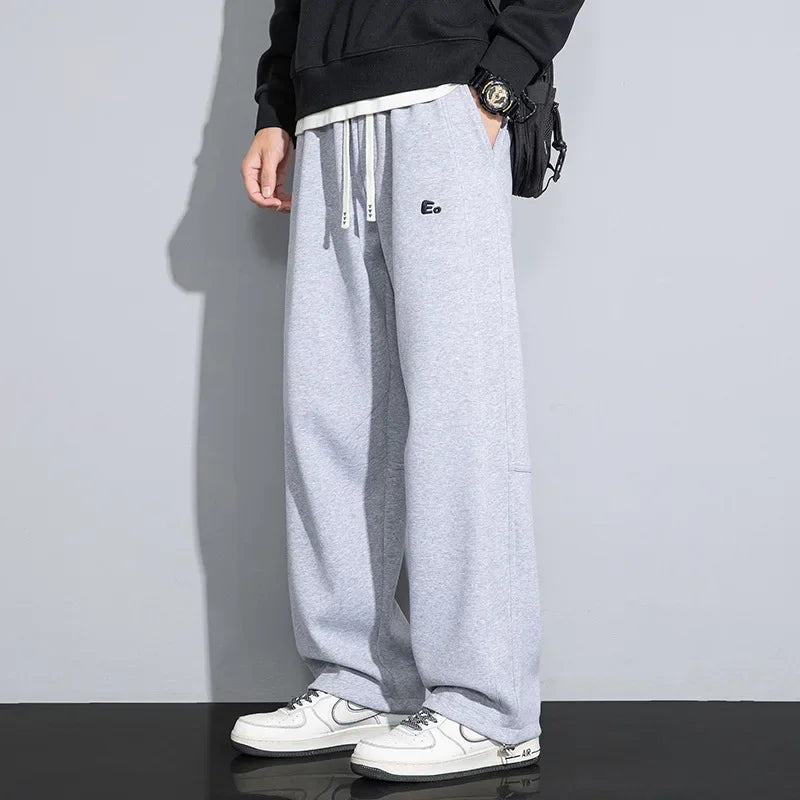 Casual Pants for Men Trousers Male American Fashion Sports Sweatpants for Boys' Spring New Style Pants Loose Straight Wide-Leg