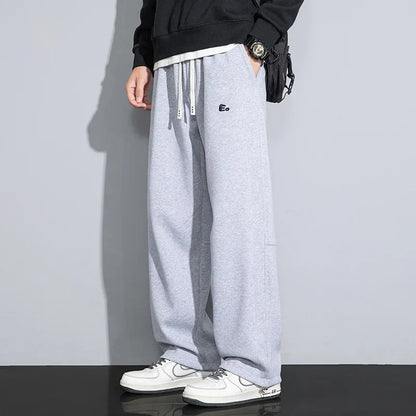 Casual Pants for Men Trousers Male American Fashion Sports Sweatpants for Boys' Spring New Style Pants Loose Straight Wide-Leg