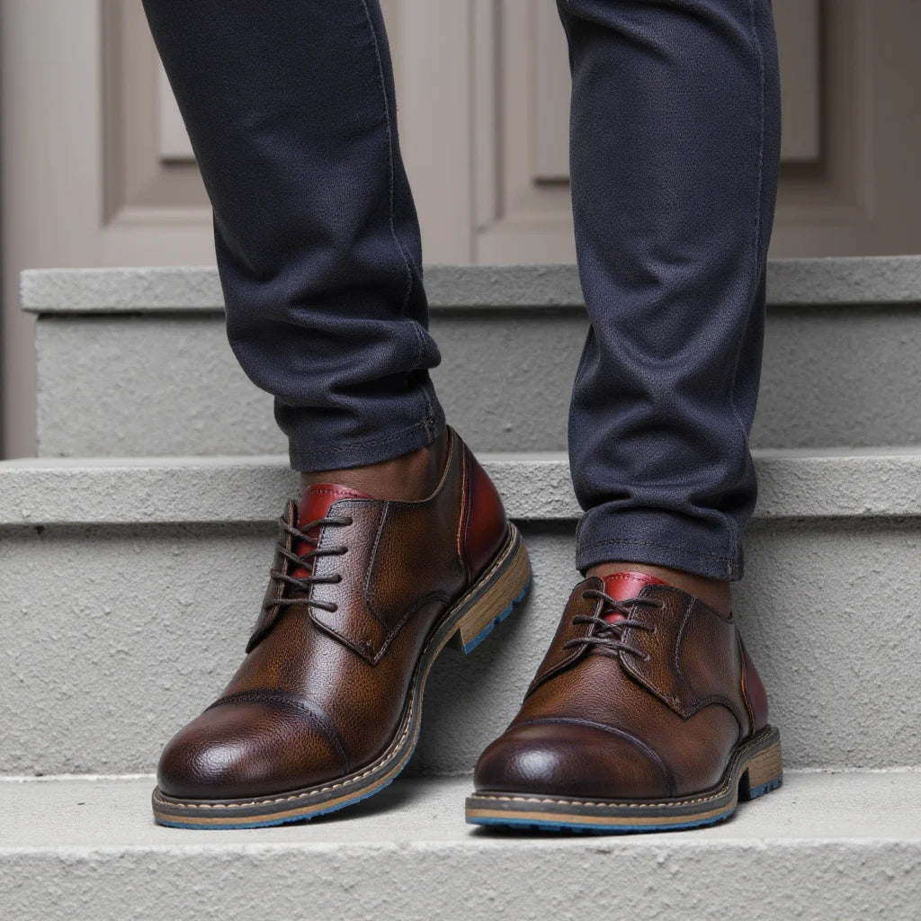 Retro Men's Derby  Casual Leather shoes