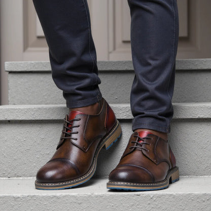 Retro Men's Derby  Casual Leather shoes