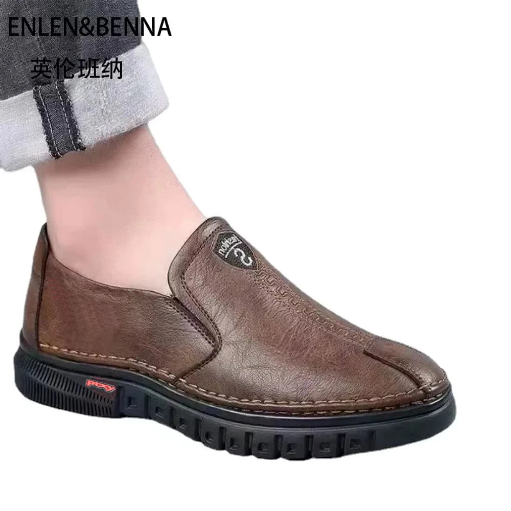 Men's shoes comfortable fashion synthetic leather shoes soft sole soft surface non-slip men's leather shoes