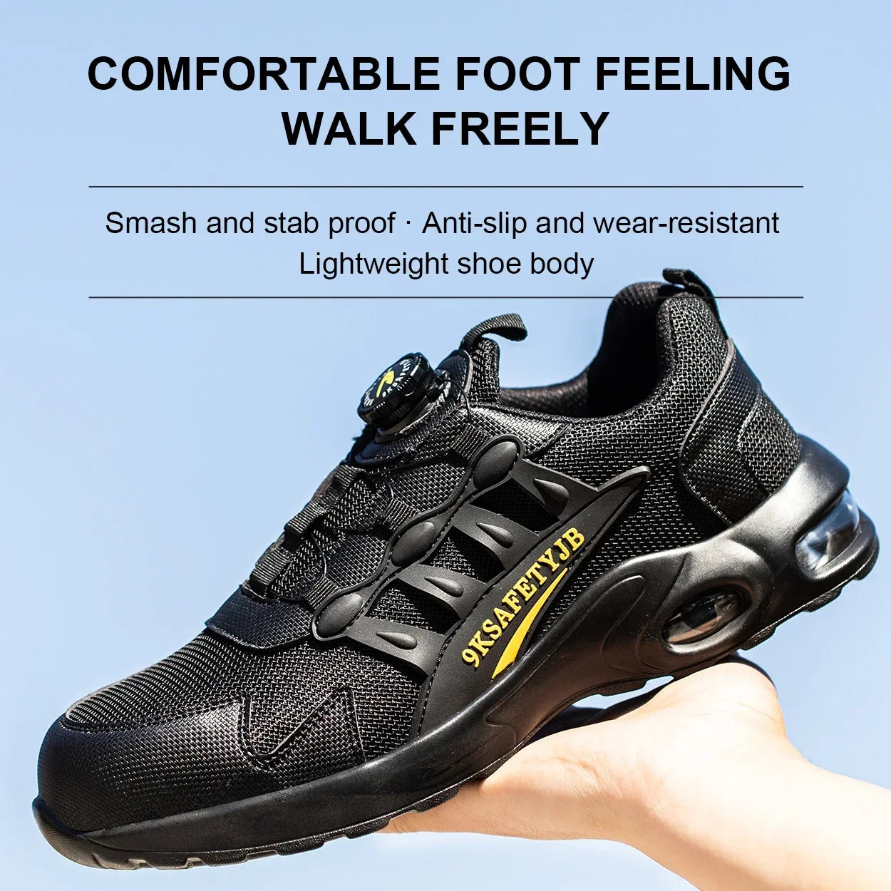 Safety Shoes Men steel toe boots Wire Rotary Buckle Work Sneakers Indestructible Shoes Anti-smash Anti-puncture Work Shoes