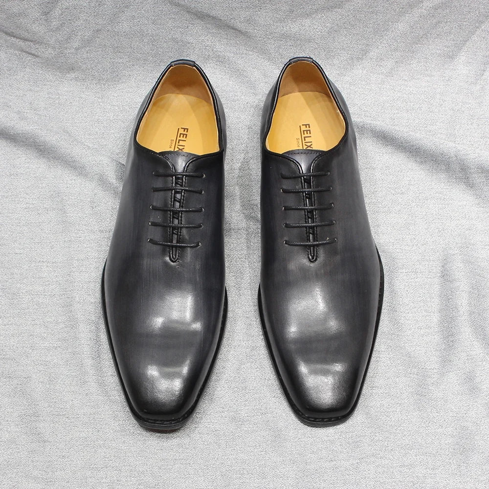 Classic Genuine Leather Whole Cut Mens Oxford Dress Shoes