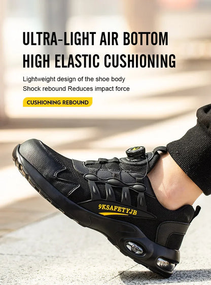 Safety Shoes Men steel toe boots Wire Rotary Buckle Work Sneakers Indestructible Shoes Anti-smash Anti-puncture Work Shoes