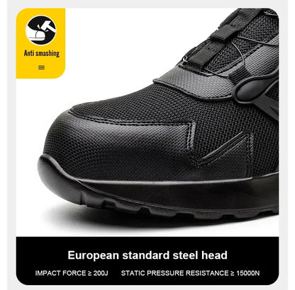 Safety Shoes Men steel toe boots Wire Rotary Buckle Work Sneakers Indestructible Shoes Anti-smash Anti-puncture Work Shoes