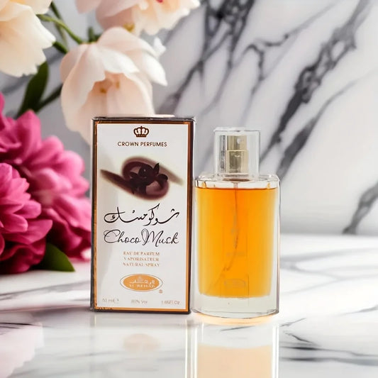 Women's Luxury Perfume 1.69oz Chocolate and Musk Fragrance with Rose and Vanilla Notes Long-lasting Fragrance