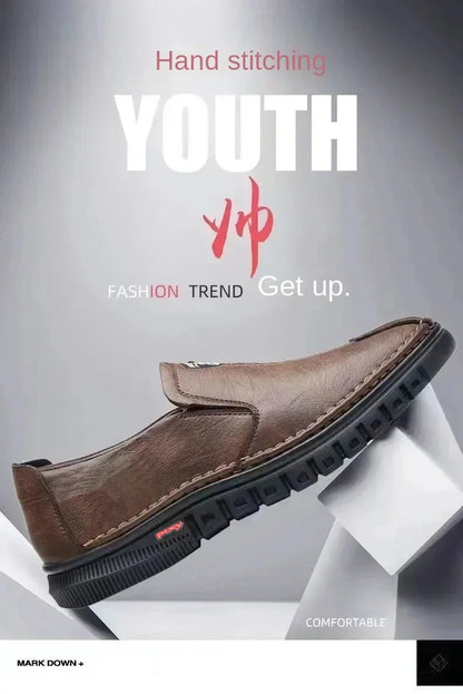 Men's shoes comfortable fashion synthetic leather shoes soft sole soft surface non-slip men's leather shoes