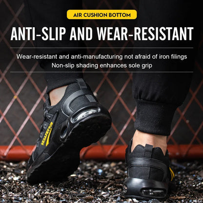 Safety Shoes Men steel toe boots Wire Rotary Buckle Work Sneakers Indestructible Shoes Anti-smash Anti-puncture Work Shoes