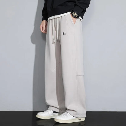 Casual Pants for Men Trousers Male American Fashion Sports Sweatpants for Boys' Spring New Style Pants Loose Straight Wide-Leg