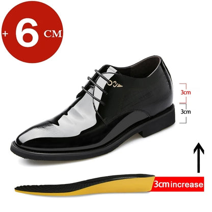 Men Heighten Formal Pointed Oxfords Suit Shoes