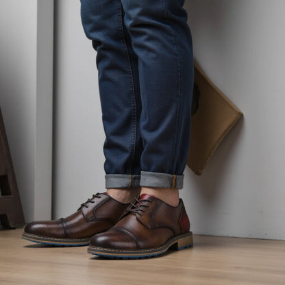 Retro Men's Derby  Casual Leather shoes