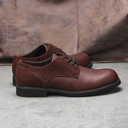 Genuine Leather Men Derby Shoes Thick Men Leather Shoes