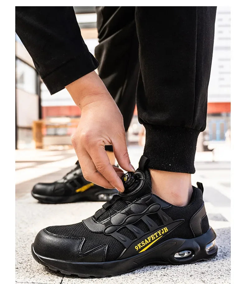 Safety Shoes Men steel toe boots Wire Rotary Buckle Work Sneakers Indestructible Shoes Anti-smash Anti-puncture Work Shoes