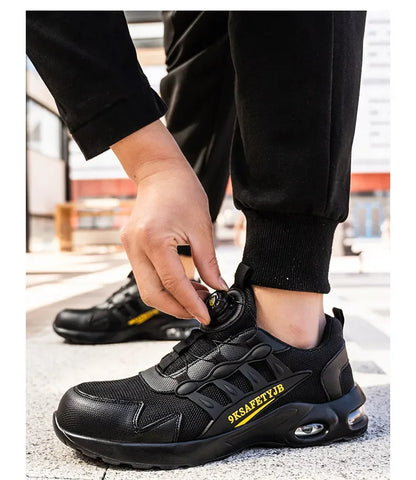 Safety Shoes Men steel toe boots Wire Rotary Buckle Work Sneakers Indestructible Shoes Anti-smash Anti-puncture Work Shoes