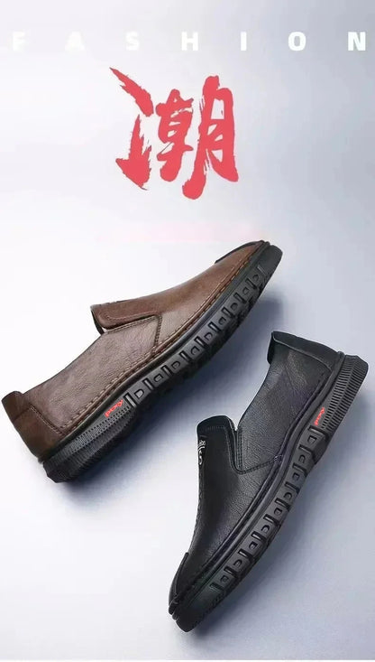 Men's shoes comfortable fashion synthetic leather shoes soft sole soft surface non-slip men's leather shoes