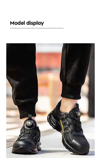 Safety Shoes Men steel toe boots Wire Rotary Buckle Work Sneakers Indestructible Shoes Anti-smash Anti-puncture Work Shoes