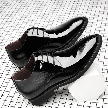 Men Heighten Formal Pointed Oxfords Suit Shoes