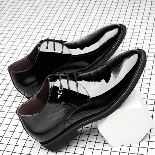 Men Heighten Formal Pointed Oxfords Suit Shoes