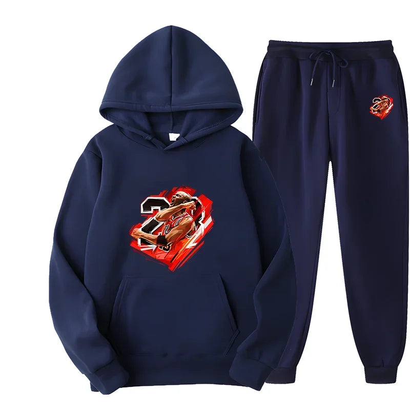 Hoodie Sets Men Tracksuit Casual Hoodies Sweatshirt 2 Piece Set Male Loose Oversized Pullover Hoody Fashion Streetwear Clothes