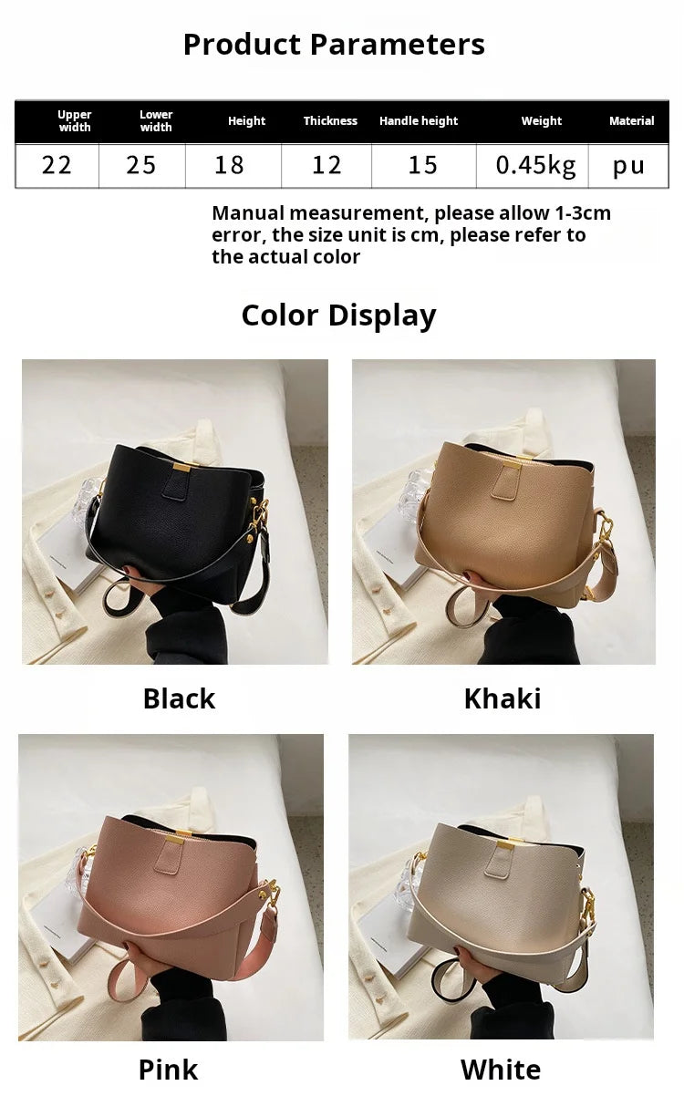 2024 New Trendy and Fashionable Handbag, High end and Western Style, Versatile in Summer, Crossbody Bucket Bag