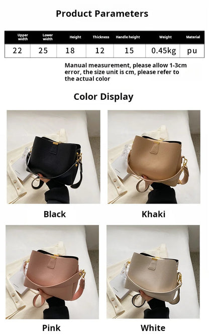 2024 New Trendy and Fashionable Handbag, High end and Western Style, Versatile in Summer, Crossbody Bucket Bag
