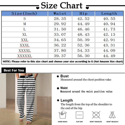 2024 Men's Trousers Cotton Linen Fashion Casual Pants Printed Breathable Loose Trousers Straight Drawstring Pants Streetwear Men