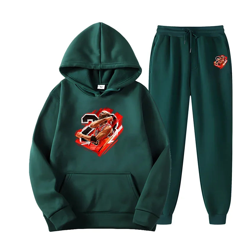 Hoodie Sets Men Tracksuit Casual Hoodies Sweatshirt 2 Piece Set Male Loose Oversized Pullover Hoody Fashion Streetwear Clothes