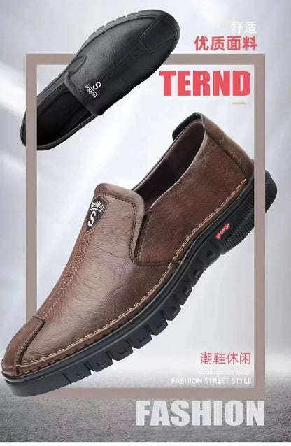 Men's shoes comfortable fashion synthetic leather shoes soft sole soft surface non-slip men's leather shoes