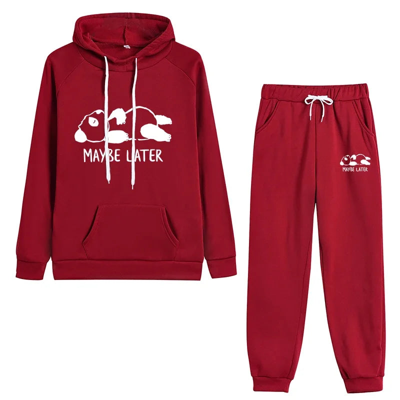 Hoodie Sports Woman Sweatshirts High Quality Fashion 2024 Daily Tracksuit Suit Casua Pant Sets Jogging Printing Women's Clothing