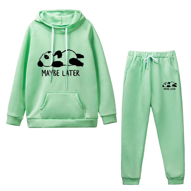 Hoodie Sports Woman Sweatshirts High Quality Fashion 2024 Daily Tracksuit Suit Casua Pant Sets Jogging Printing Women's Clothing