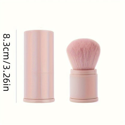 Makeup Brushes, Convenient Retractable Makeup Brush, Large Brush With Lid For Powder & Blush